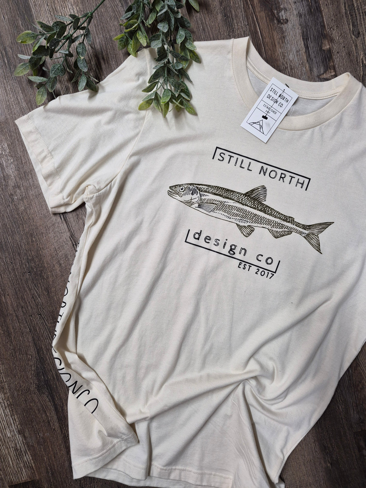 XL Cream fishing tee (clearance)