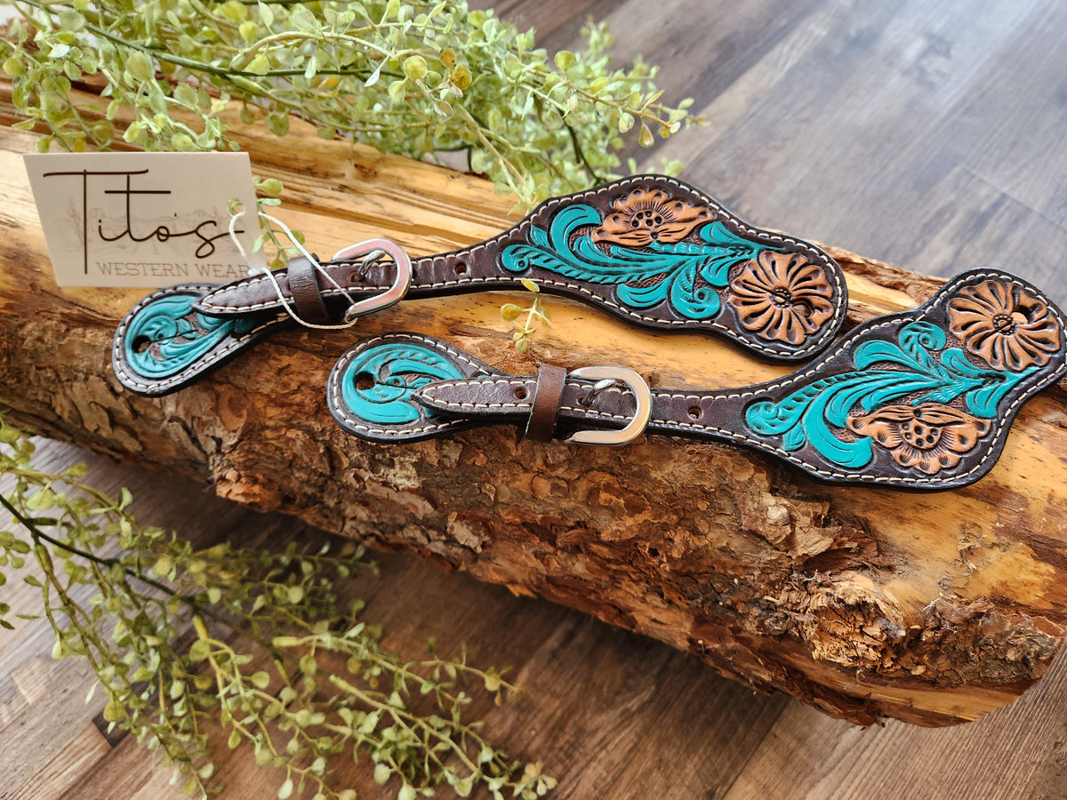 TURQUOISE SPUR STRAPS
