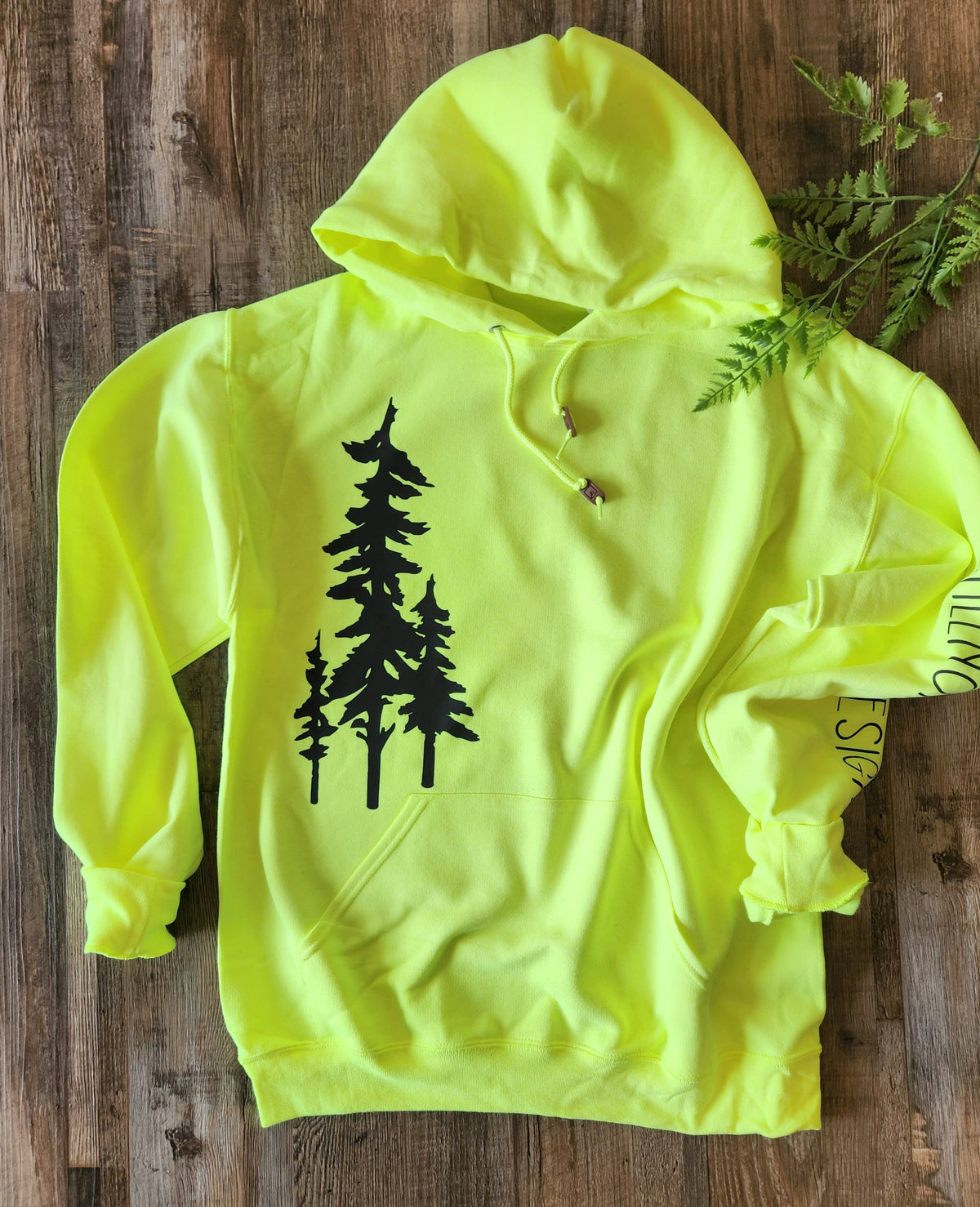 Lime Three Tree Hoodie (clearance)
