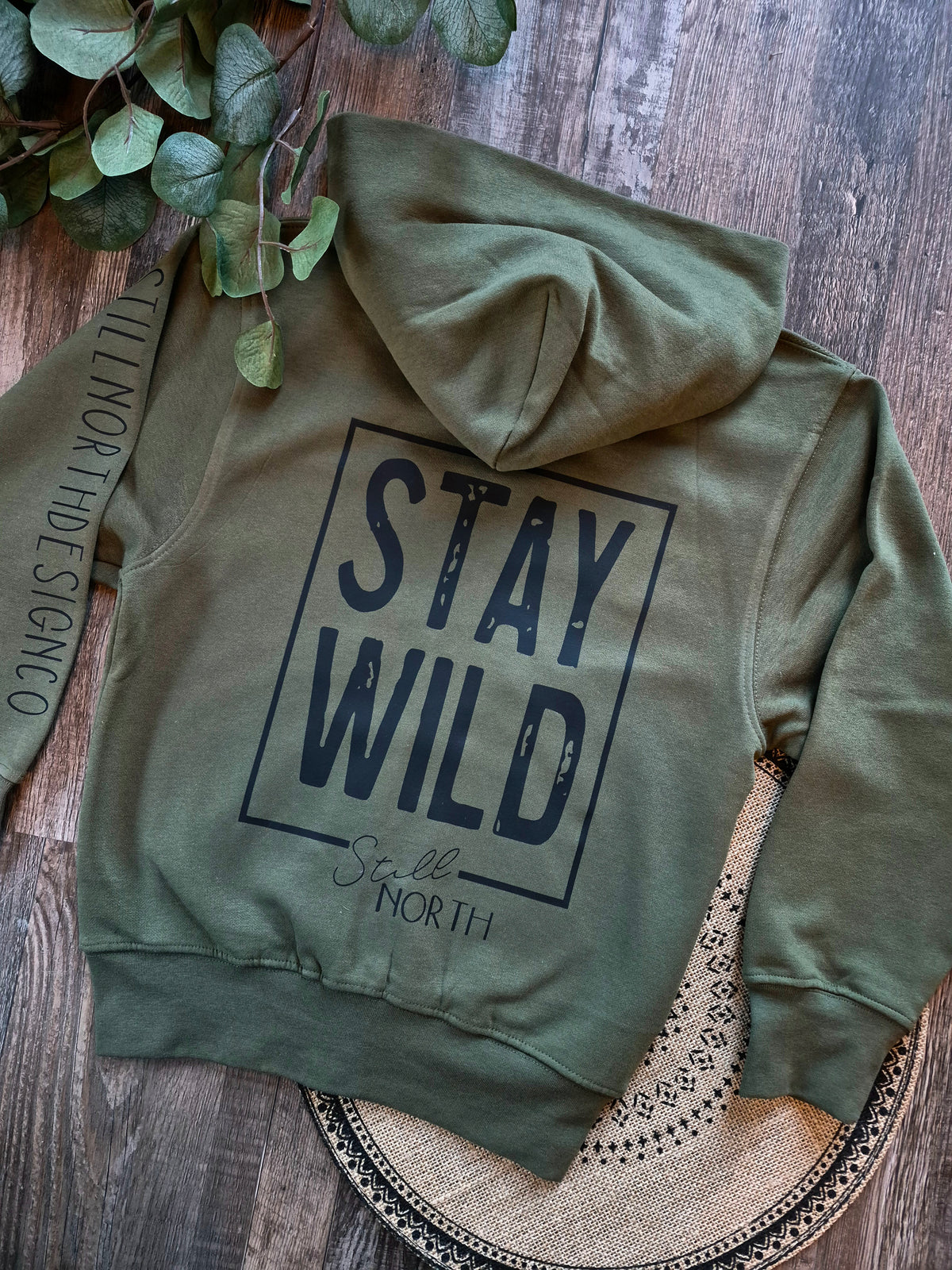 YOUTH STAY WILD ZIP UP HOODIE