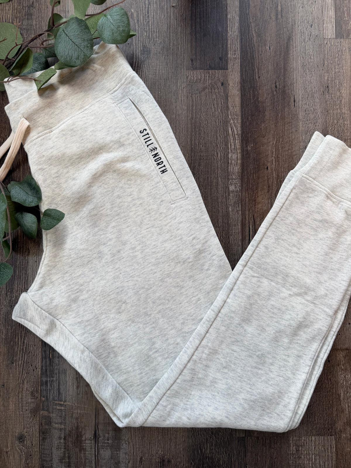 Softest Joggers Ever Heathered Oat - 1/4 Zip Crew Neck