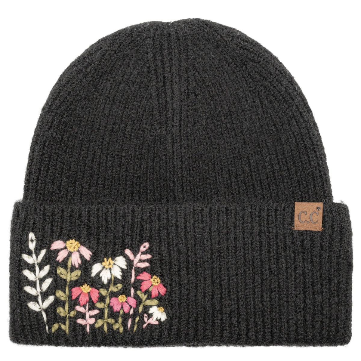 Adult Floral Embroidered Toque