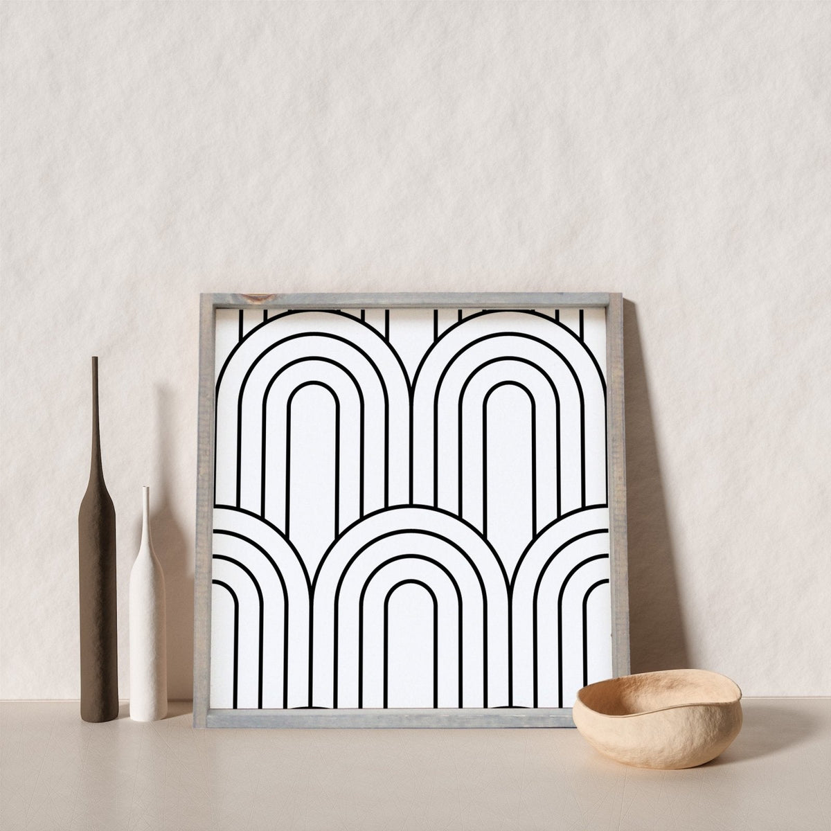 Rainbow Pattern Wood Sign