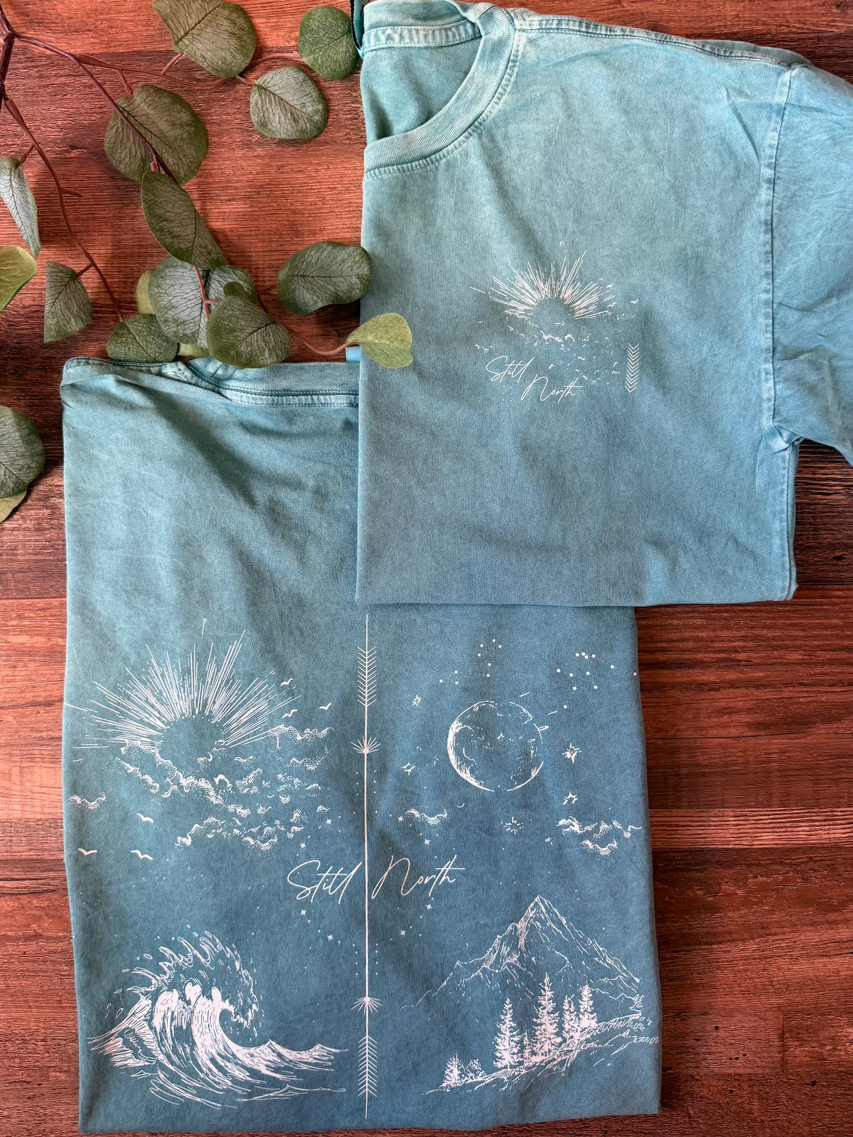 Mineral Wash Sun and Moon Tee