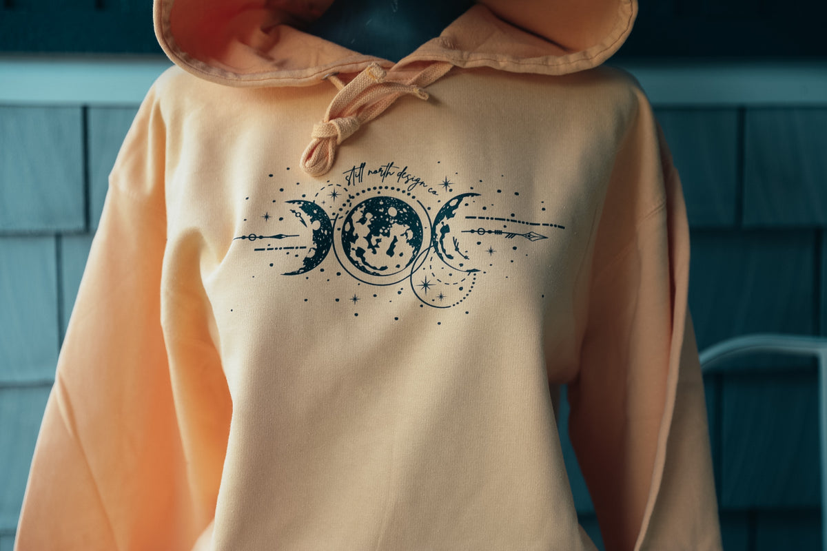 "CELESTIAL COLLECTION" MOON PHASE HOODIE